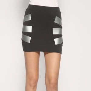Cheap Monday Asos Mini Skirt with Duct Tape Trim